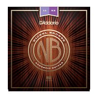 D'Addario NB1152 струны для акустической гитары,Custom Light, 11-52