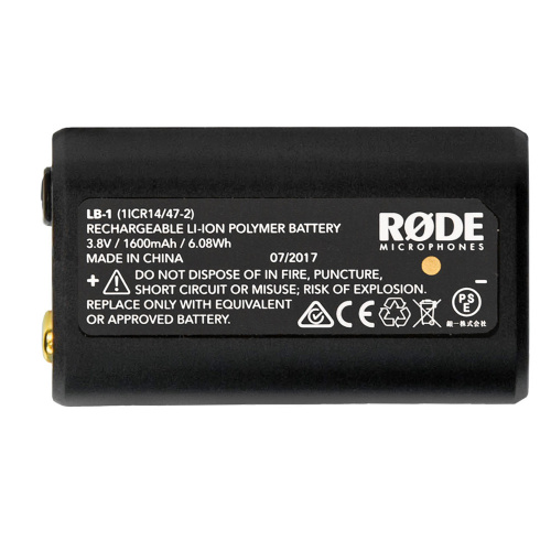 RODE LB-1 Lithium Ion аккумулятор 1600mAh, обеспечивает 10 часов бесперебойного питания для Performer TX-M2 и 100 часов непрерыв фото 3
