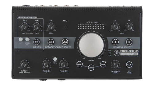 MACKIE Big Knob Studio USB аудио интерфейс 2x2 и контроллер для мониторов 3x2, 96 кГц/24 бита фото 2